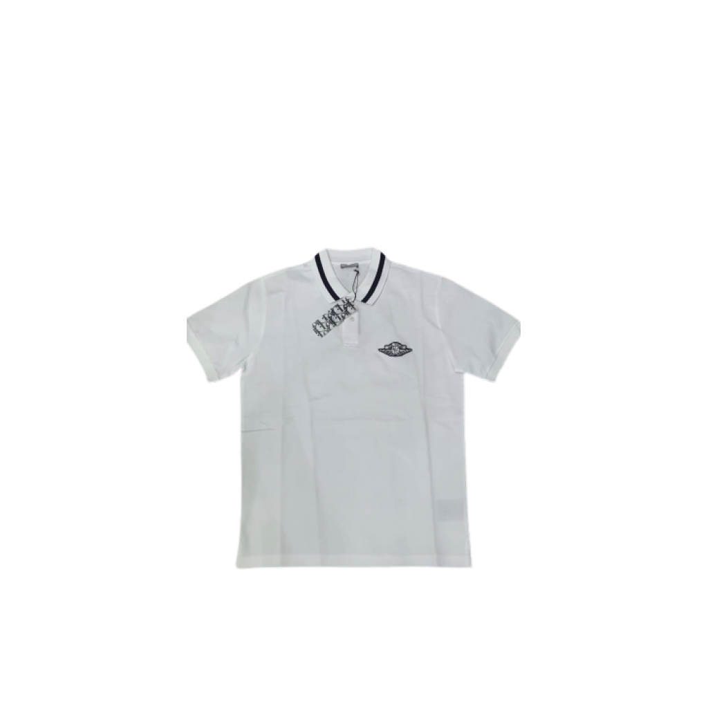 Air Jordan X Dior Polo White Tee by Youbetterfly